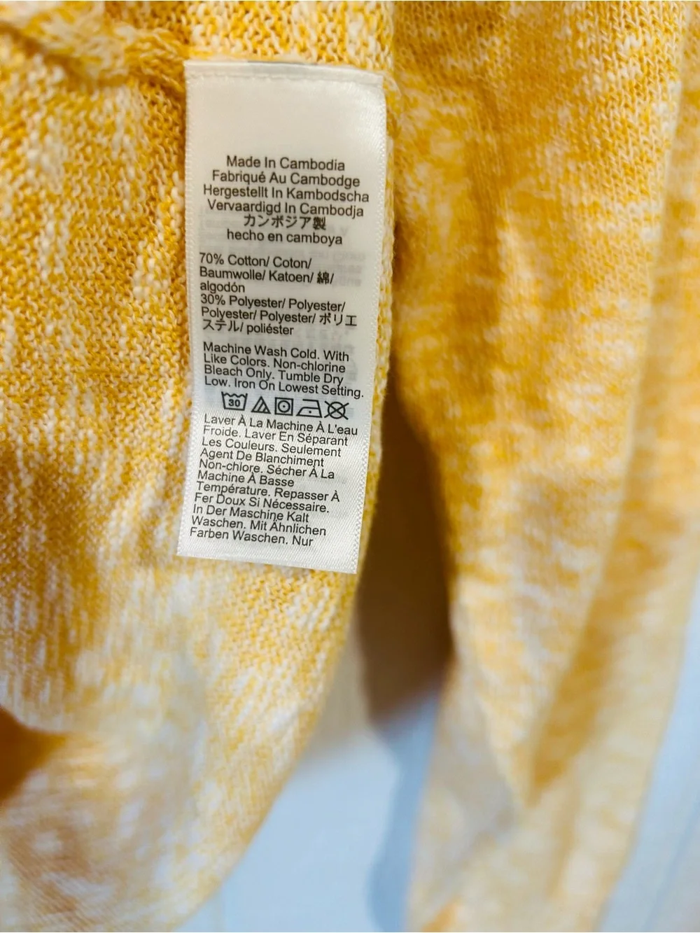 NEW J. Crew Women's Marled Yellow Crewneck Sweater